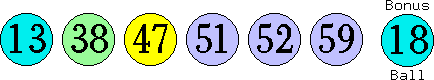 13 38 47 51 52 59 (18)