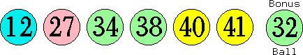 12 27 34 38 40 41 (32)