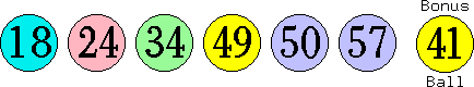 18 24 34 49 50 57 (41)