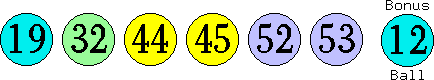 19 32 44 45 52 53 (12)