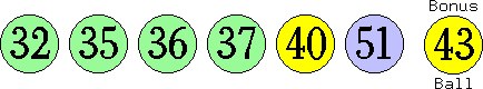 32 35 36 37 40 51 (43)