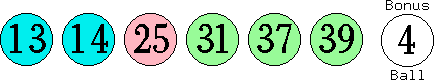 13 14 25 31 37 39 (04)