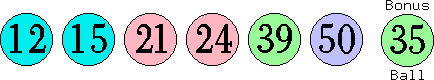 12 15 21 24 39 50 (35)