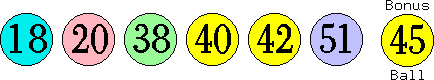 18 20 38 40 42 51 (45)