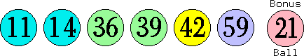 11 14 36 39 42 59 (21)