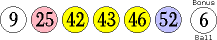 09 25 42 43 46 52 (06)