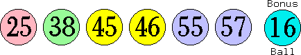 25 38 45 46 55 57 (16)