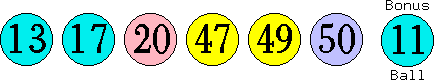 13 17 20 47 49 50 (11)