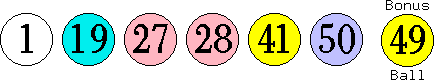 01 19 27 28 41 50 (49)