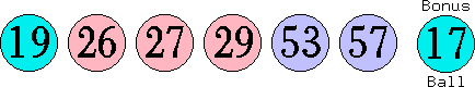 19 26 27 29 53 57 (17)
