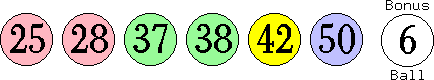 25 28 37 38 42 50 (06)