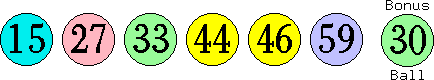 15 27 33 44 46 59 (30)