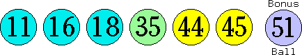 11 16 18 35 44 45 (51)