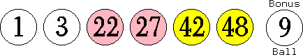 01 03 22 27 42 48 (09)
