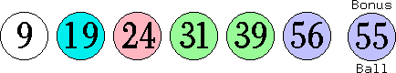 09 19 24 31 39 56 (55)