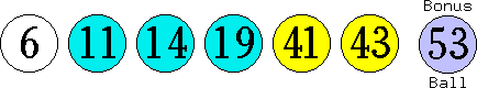 06 11 14 19 41 43 (53)