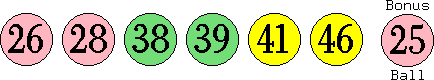 26 28 38 39 41 46 (25)