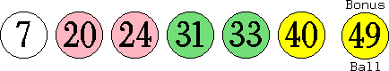 07 20 24 31 33 40 (49)