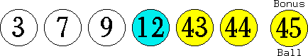 03 07 09 12 43 44 (45)