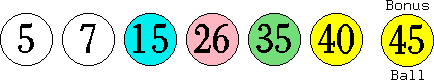 05 07 15 26 35 40 (45)