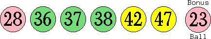 28 36 37 38 42 47 (23)