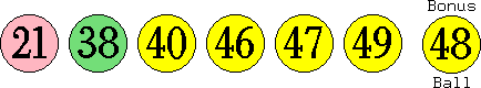 21 38 40 46 47 49 (48)