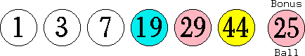 01 03 07 19 29 44 (25)