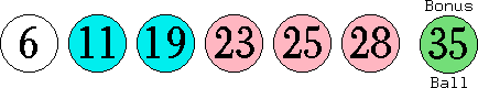 06 11 19 23 25 28 (35)