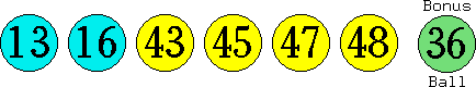 13 16 43 45 47 48 (36)