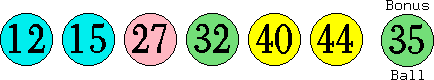 12 15 27 32 40 44 (35)