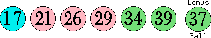 17 21 26 29 34 39 (37)