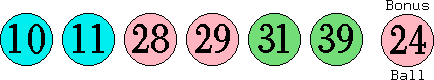 10 11 28 29 31 39 (24)
