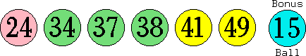 24 34 37 38 41 49 (15)