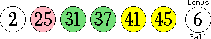 02 25 31 37 41 45 (06)