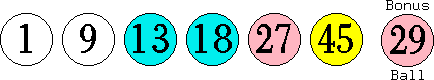 01 09 13 18 27 45 (29)
