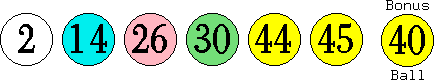 02 14 26 30 44 45 (40)