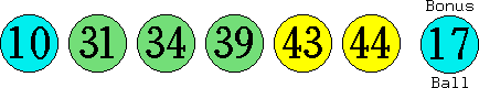 10 31 34 39 43 44 (17)