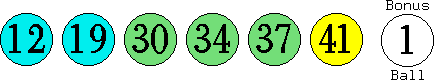 12 19 30 34 37 41 (01)