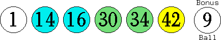01 14 16 30 34 42 (09)