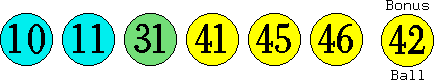 10 11 31 41 45 46 (42)