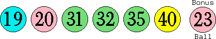 19 20 31 32 35 40 (23)
