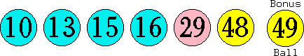 10 13 15 16 29 48 (49)