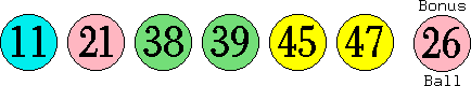 11 21 38 39 45 47 (26)