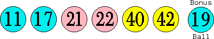 11 17 21 22 40 42 (19)