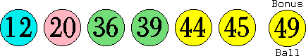 12 20 36 39 44 45 (49)