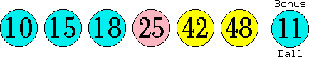 10 15 18 25 42 48 (11)