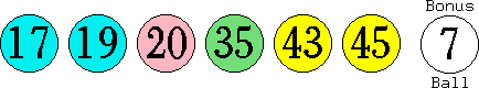 17 19 20 35 43 45 (07)