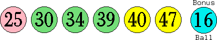 25 30 34 39 40 47 (16)