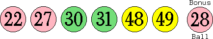 22 27 30 31 48 49 (28)