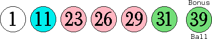 01 11 23 26 29 31 (39)
